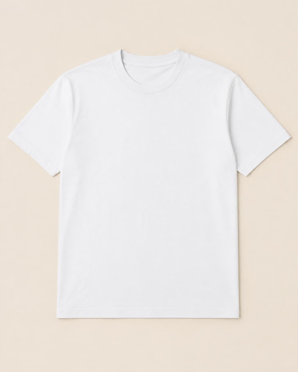 Vit t-shirt med eget tryck